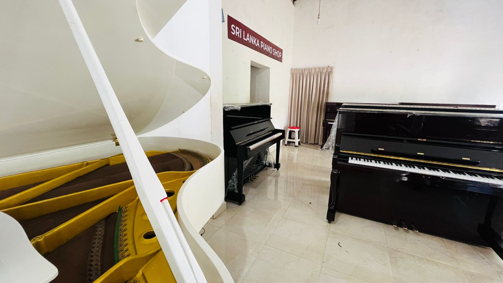 Piano showroom Panadura - upright piano display